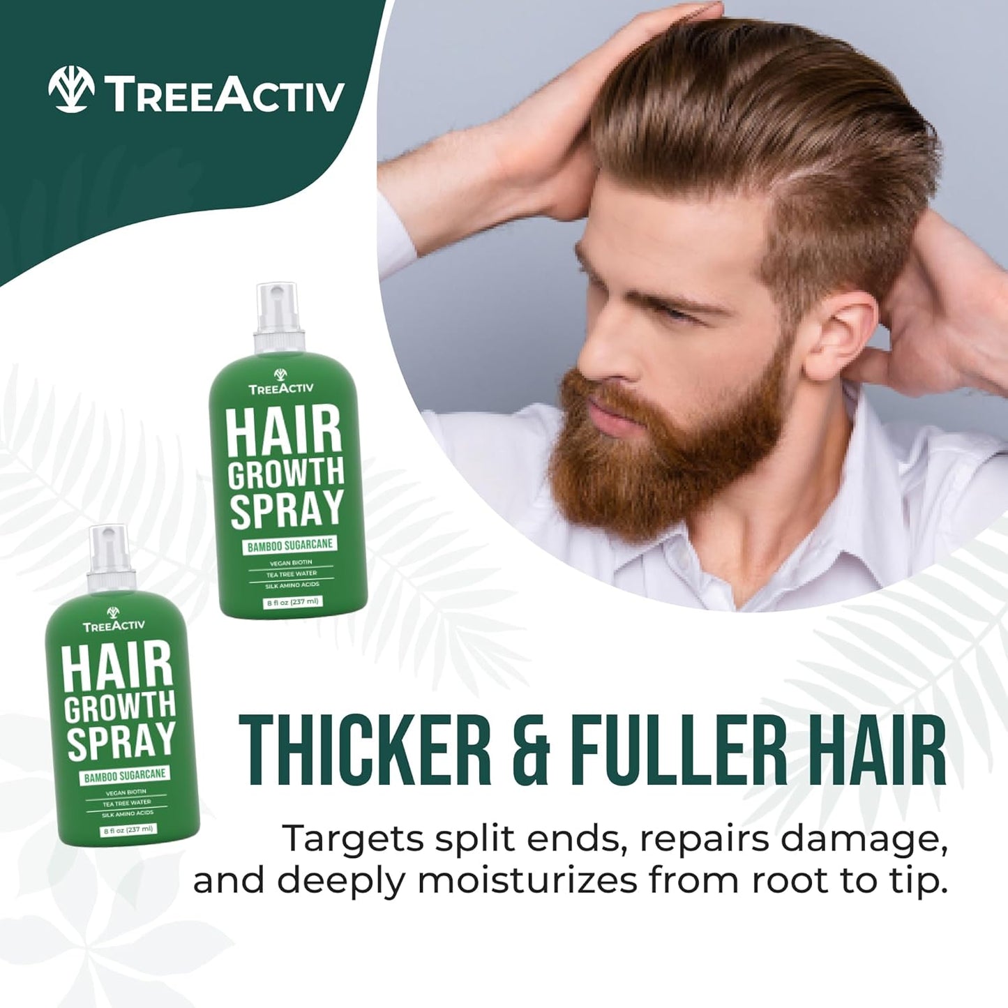 TreeActiv Bamboo Sugarcane Nourishing Hair Tonic 8 fl oz