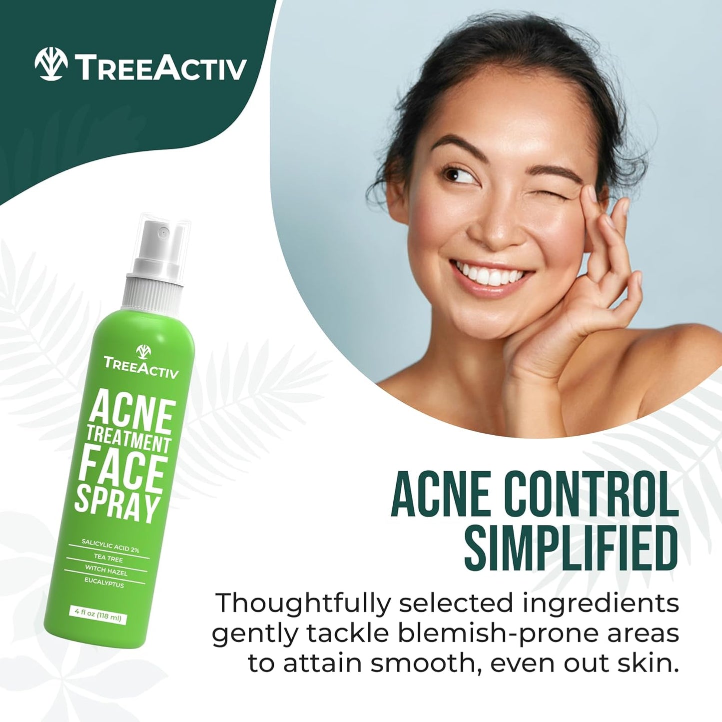 TreeActiv Acne Eliminating Face Spray 4 fl oz