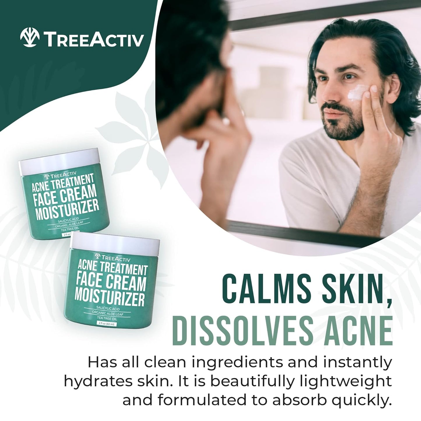 TreeActiv Acne Eliminating Face Cream 2 fl oz