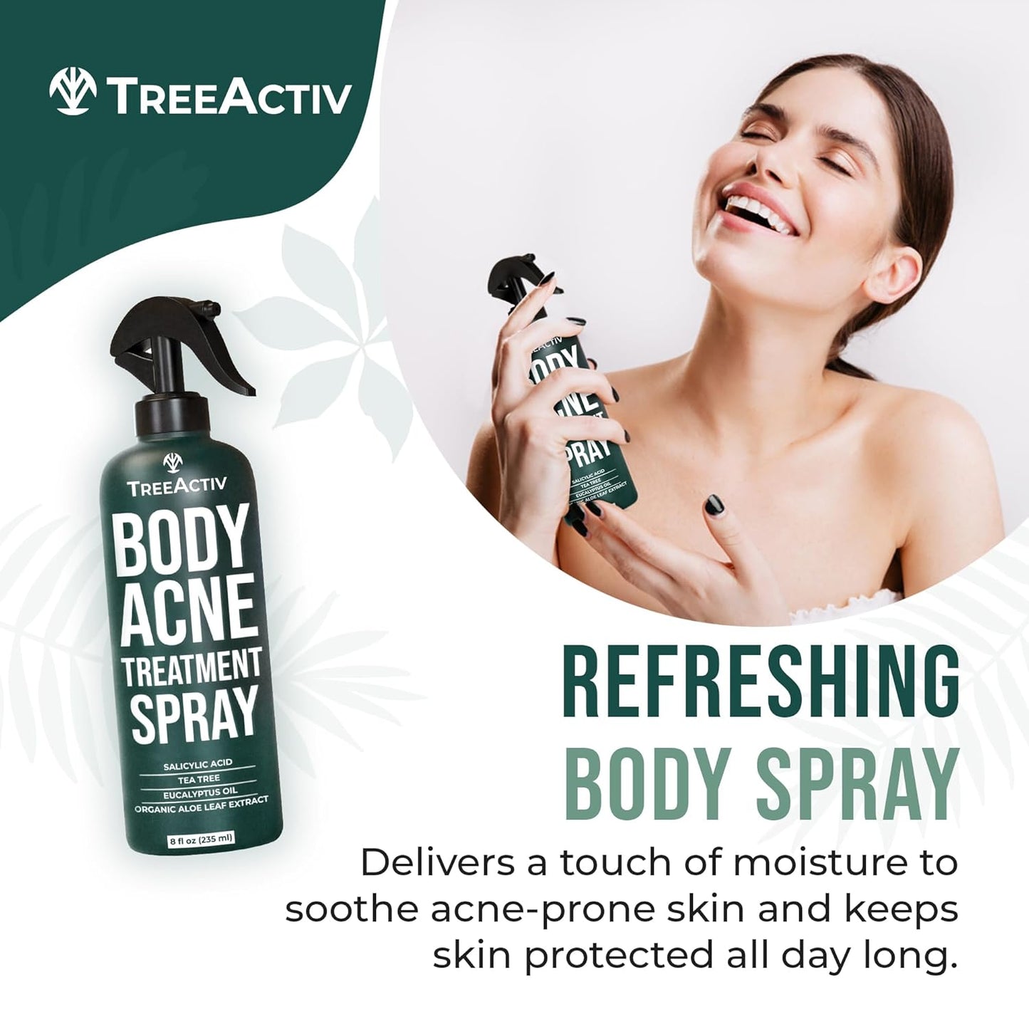TreeActiv Acne Eliminating Body Spray 8 fl oz