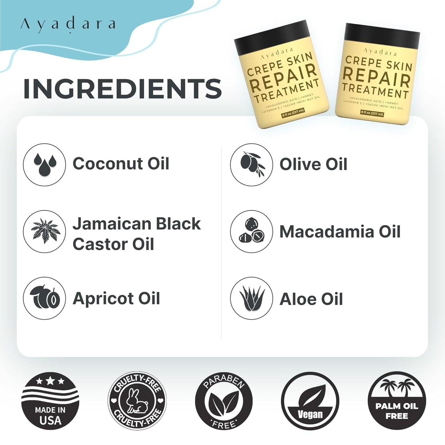 Ayadara Crepey Skin Repair Treatment 8oz