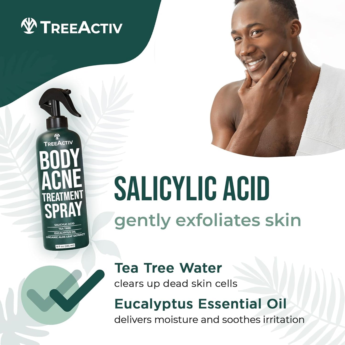 TreeActiv Acne Eliminating Body Spray 8 fl oz
