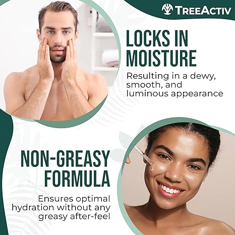 TreeActiv Oil-Free Advanced Skin Repair Serum 2 fl oz | Anti-Aging, Hydrating Formula, Pure Hyaluronic Acid Serum for Face, Serums for Skin Care