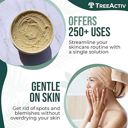 TreeActiv Four-in-One Acne Treatment 4 fl oz | Sulfur, Bentonite Clay, Grapefruit Oil