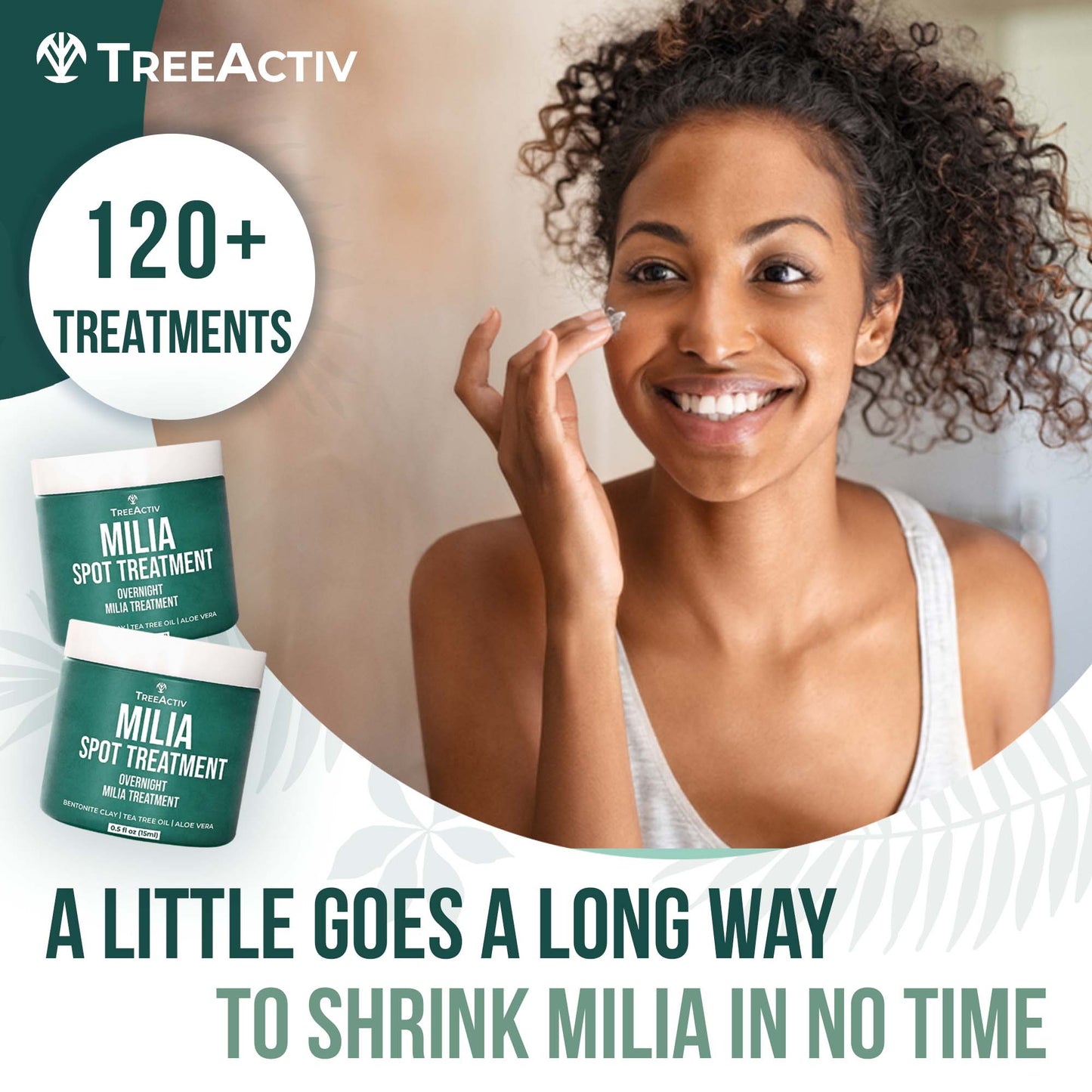 TreeActiv Milia Spot Treatment 0.5 fl oz | Natural Acne Drying Cream for Clear Skin