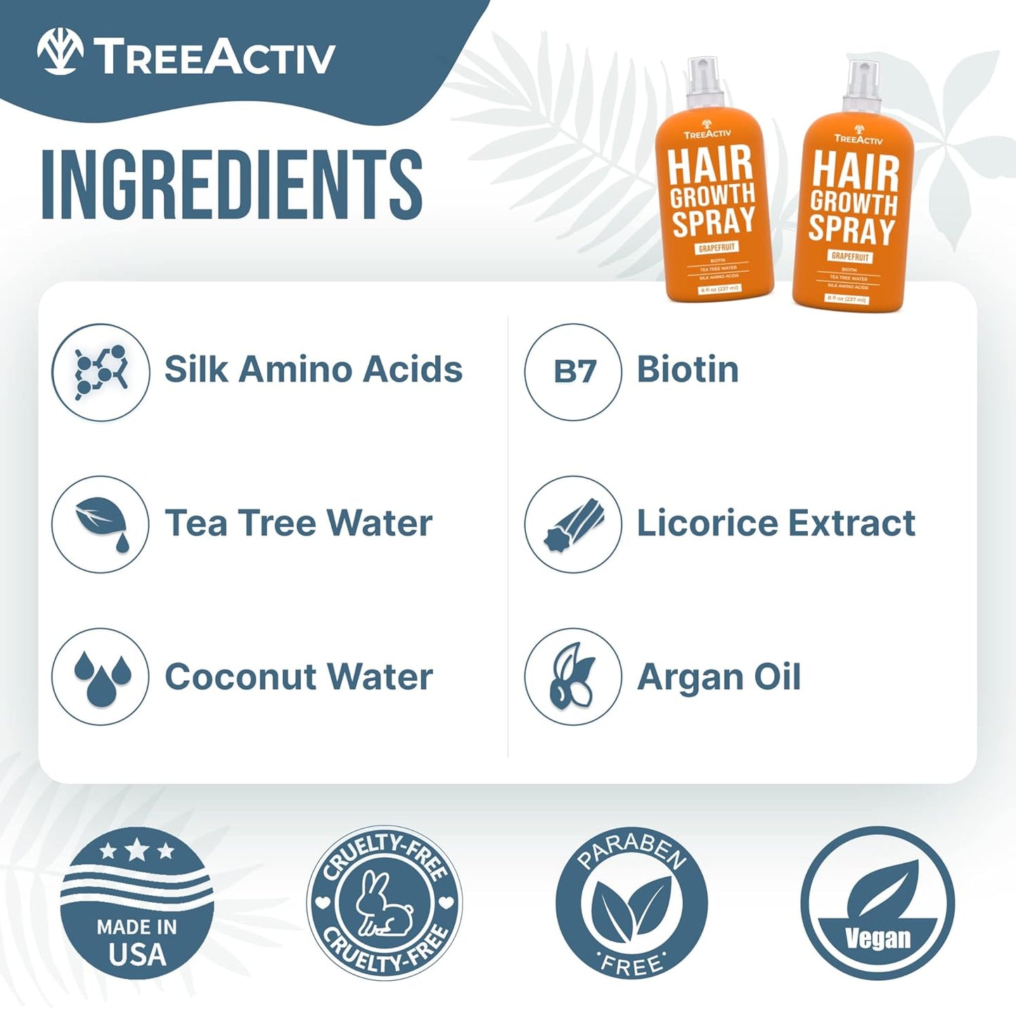 TreeActiv Grapefruit & Lemongrass Nourishing Hair Tonic 8 fl  oz