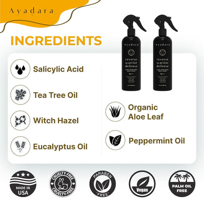 Ayadara Reverse Warrior Acne Treatment Body Spray 8 fl oz