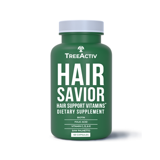 TreeActiv Hair Savior Supplement 60 Capsules | Hair Vitamins for Hair Growth, Hair Growth Supplement with Biotin, Vitamins for Hair Growth Women and Men