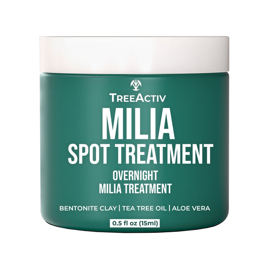 TreeActiv Milia Spot Treatment 0.5 fl oz | Natural Acne Drying Cream for Clear Skin